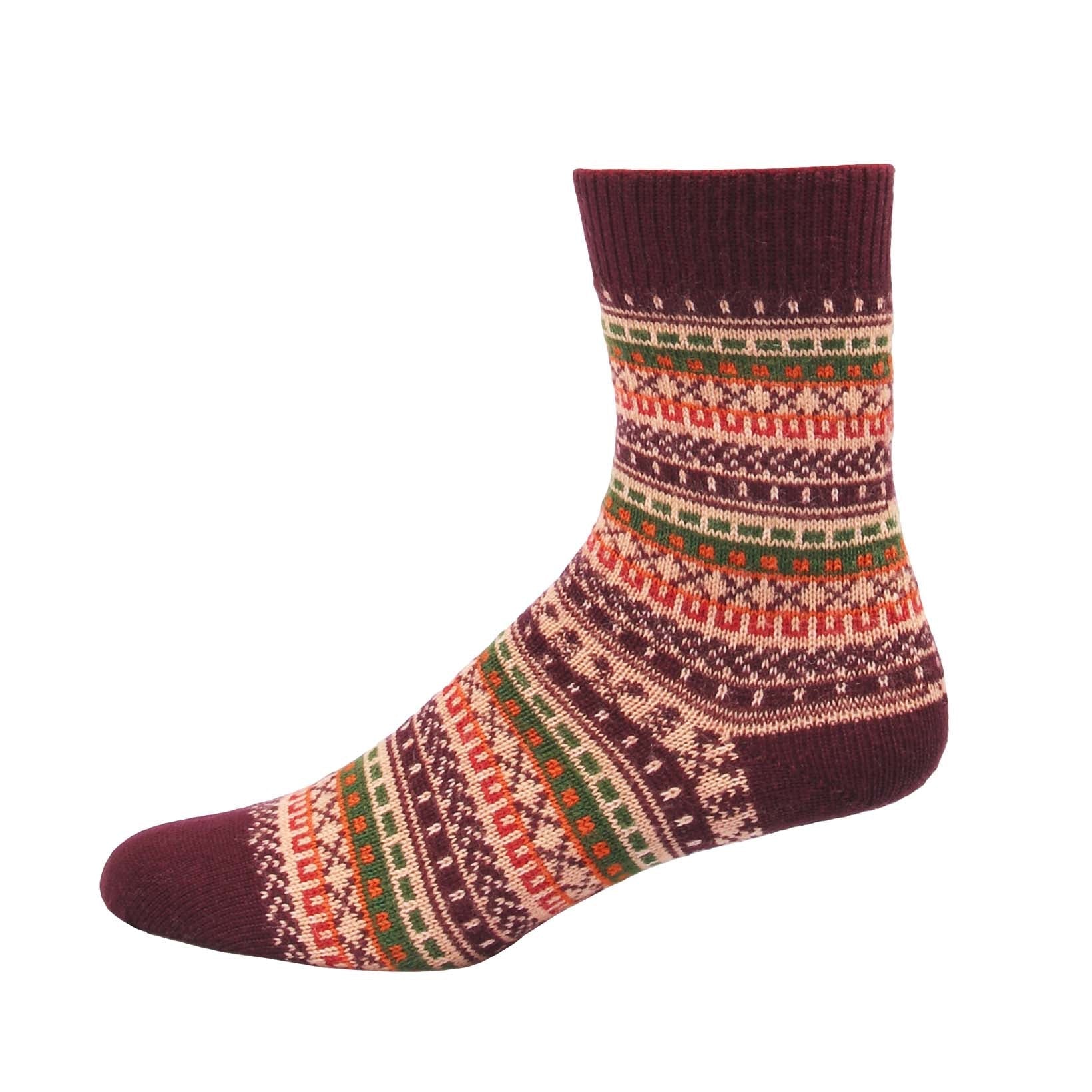 Lady Fairisle Sock-House of Cheviot-Conrad Hasselbach Shoes & Garment