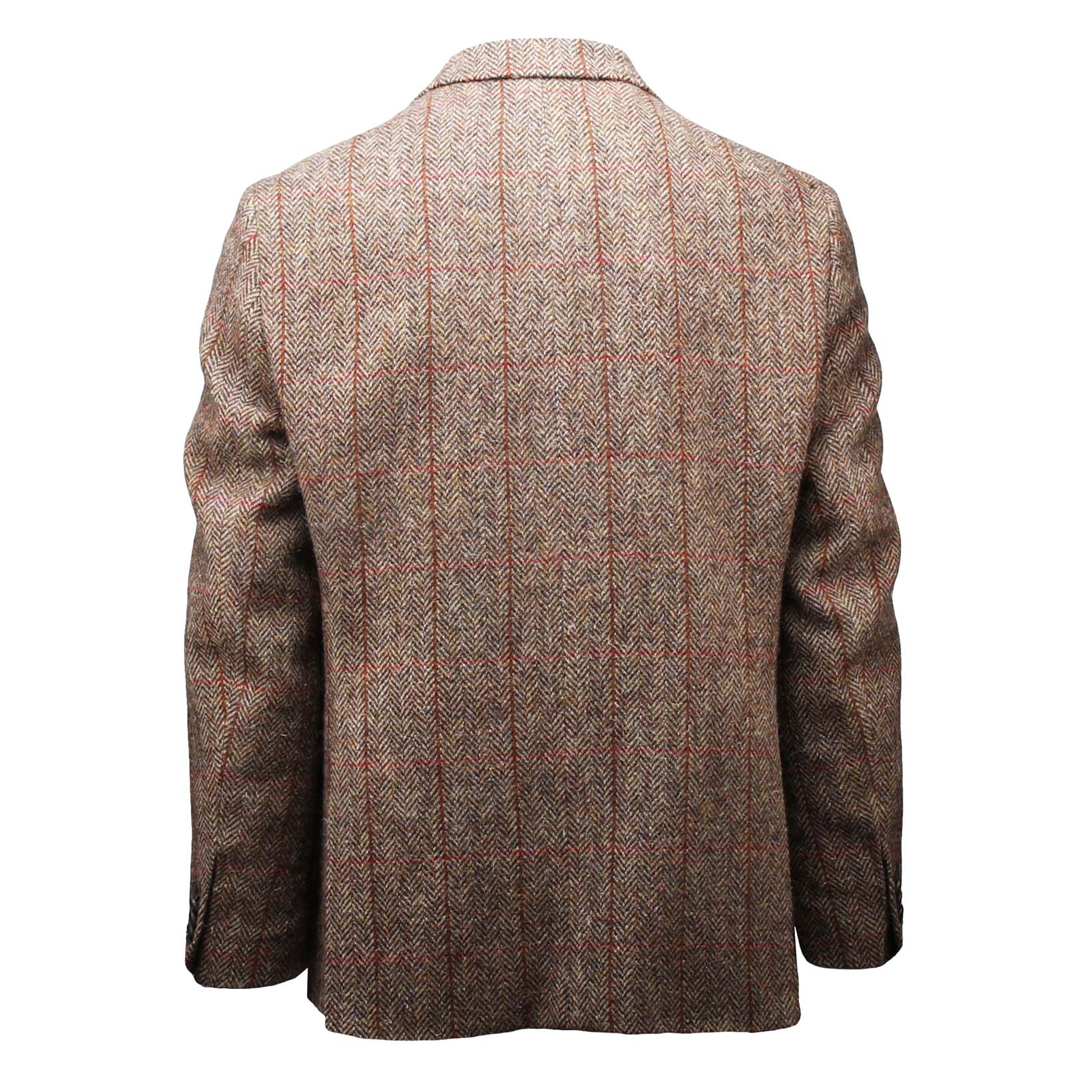 Tweedjacket Herringbone with Red Overcheck-Sheppard & Jones-Conrad Hasselbach Shoes & Garment